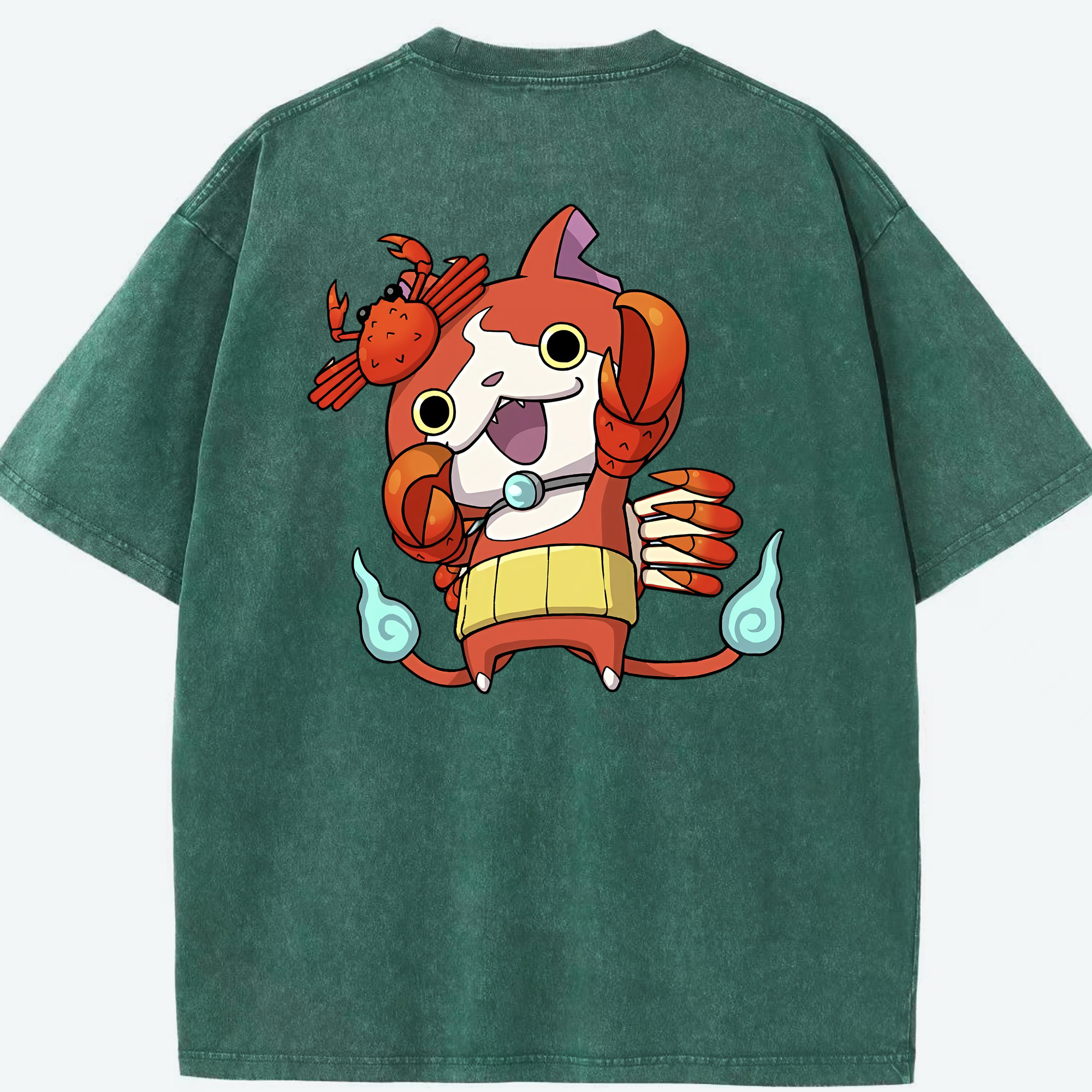 （画像用） 妖怪ウォッチ Yo-kai Watch 綿100% ヴィンテージ風 半袖Tシャツ（背面プリント）